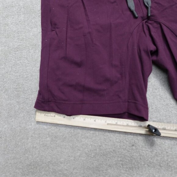 Lululemon City Sweat Shorts Large Purple Red  Gray Solid Unlined 10" Fuchsia - Picture 6 of 12